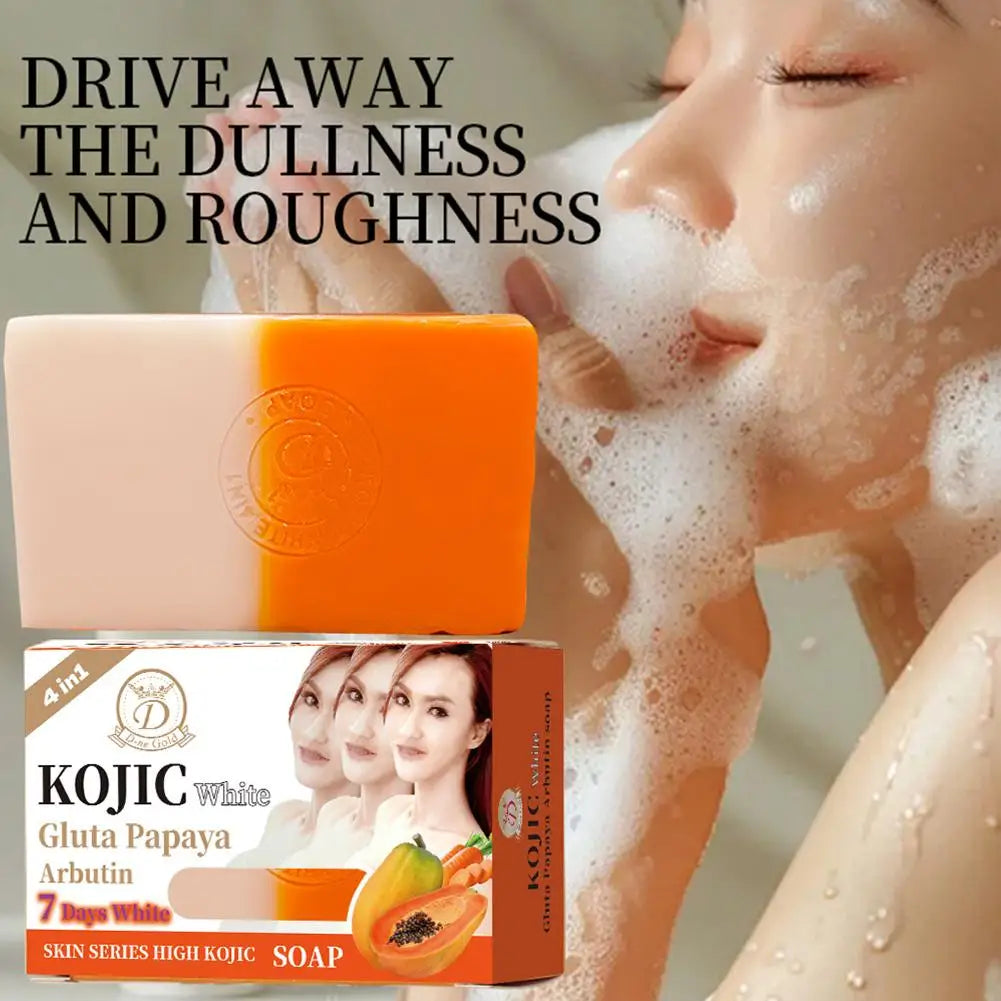 Papaya Kojic Brightening Soap Bar – Deep Cleansing & Skin Radiance