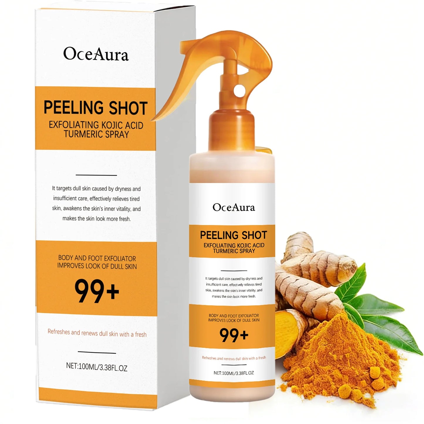 Body Keratin Care Kojic Acid Turmeric Spray – Exfoliating & Hydrating