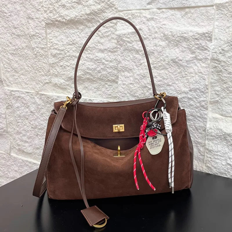 Luxury Frosted Fashion Shoulder Bag – Versatile Designer Tote for Women