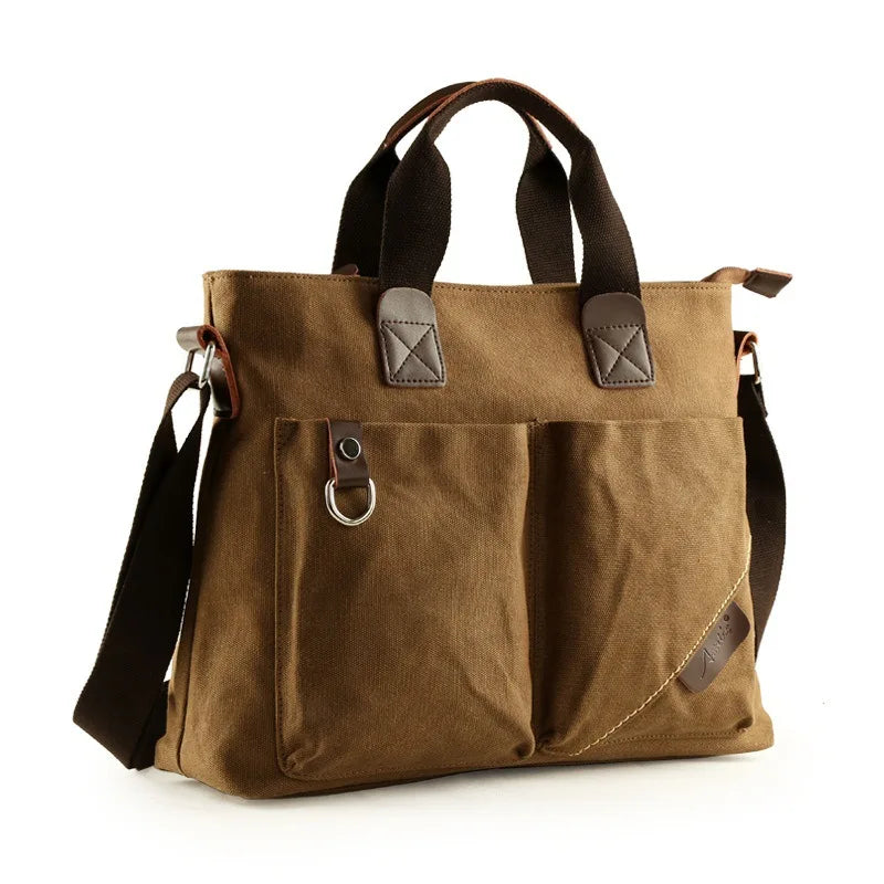 Luxury Canvas Business Travel Crossbody Bag-Signature
