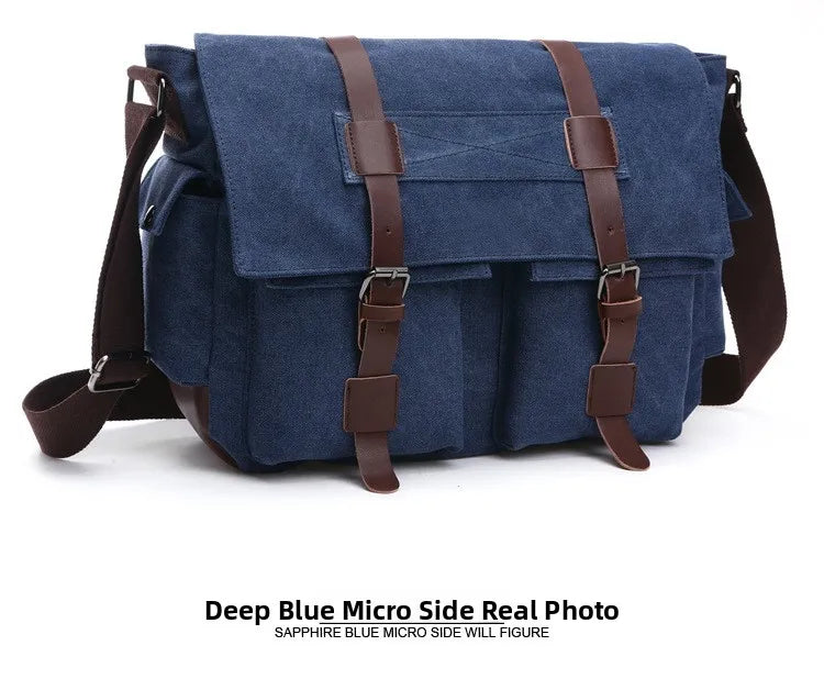 Canvas Men’s Crossbody Laptop Messenger Bag