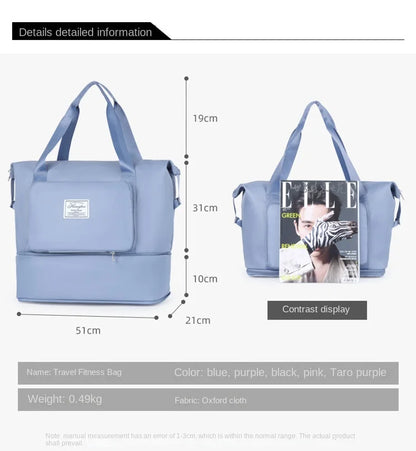 Business & Leisure Travel Bag – Large Capacity Waterproof Nylon Tote  Pattern Type: Solid  Style: Fashion