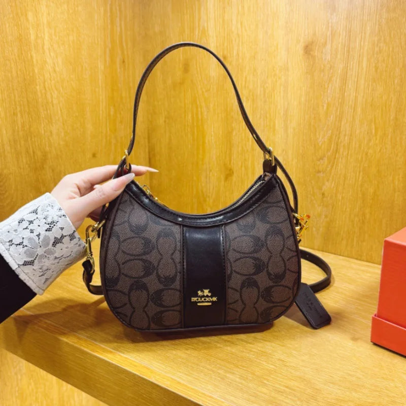 2026 Luxury Retro Print Shoulder Handbag