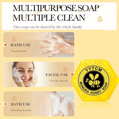 Manuka Honey Soap, Moisturizing and Hydrating Handmade Bath Soap 65g (2.29oz)