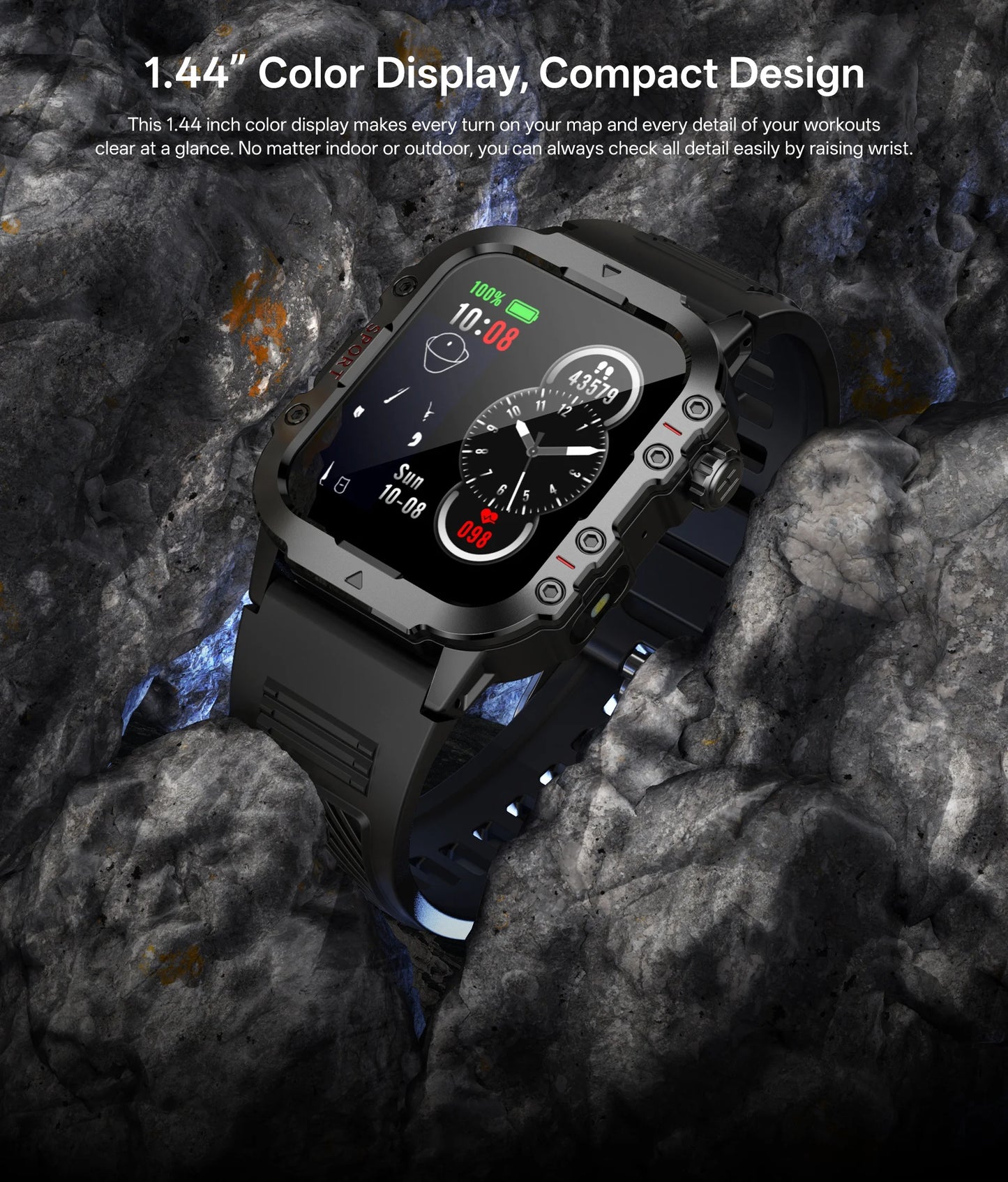 2026 Military Smart Watch Bluetooth Call Fitness Tracker GPS