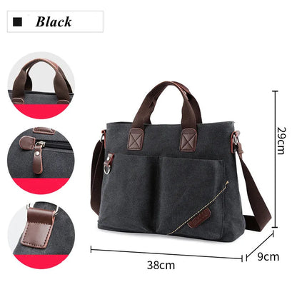 Luxury Canvas Business Travel Crossbody Bag-Signature