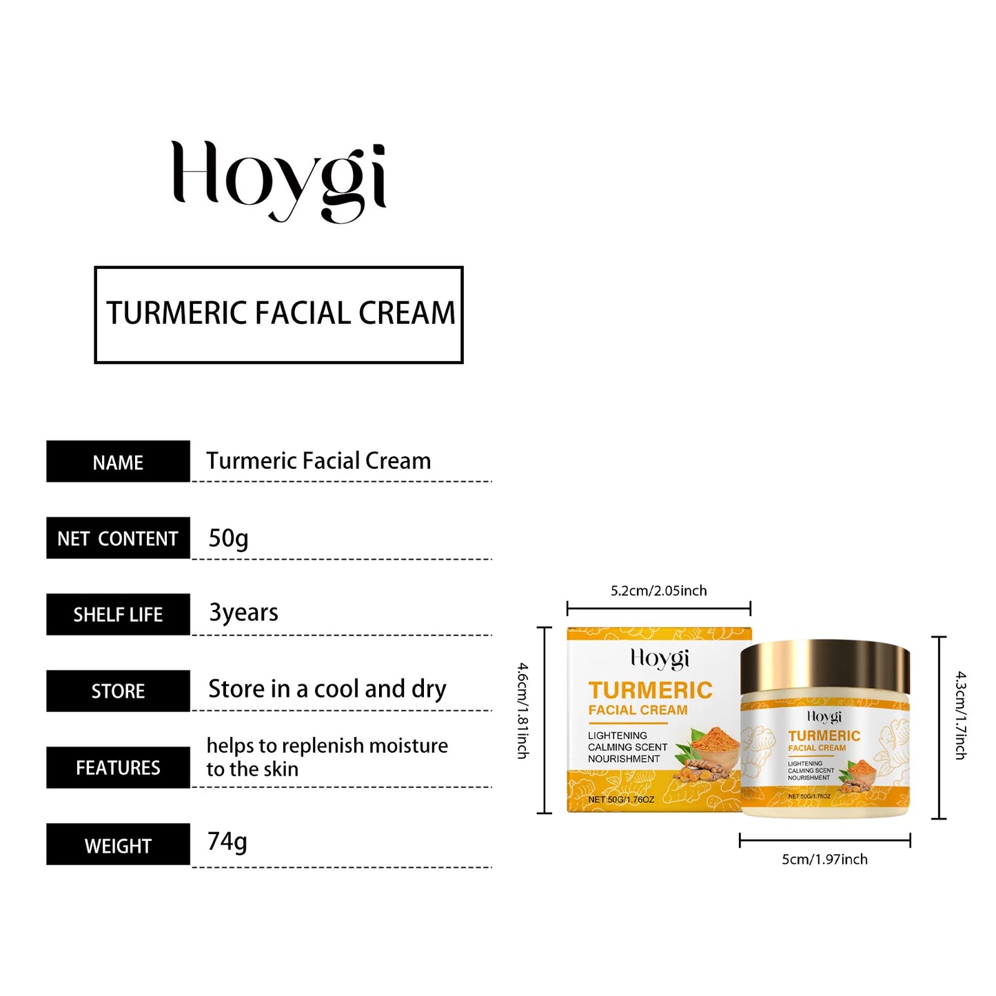 Hoygi Turmeric Glow Skincare Set – Anti‑Acne & Dark Spot Corrector