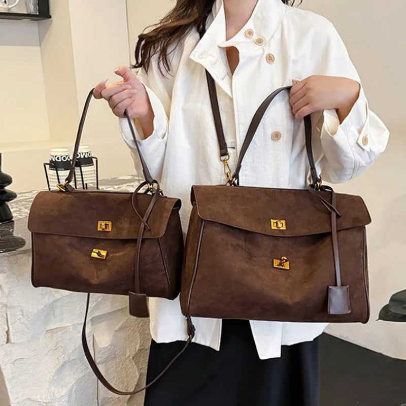 Luxury Frosted Fashion Shoulder Bag – Versatile Designer Tote for Women