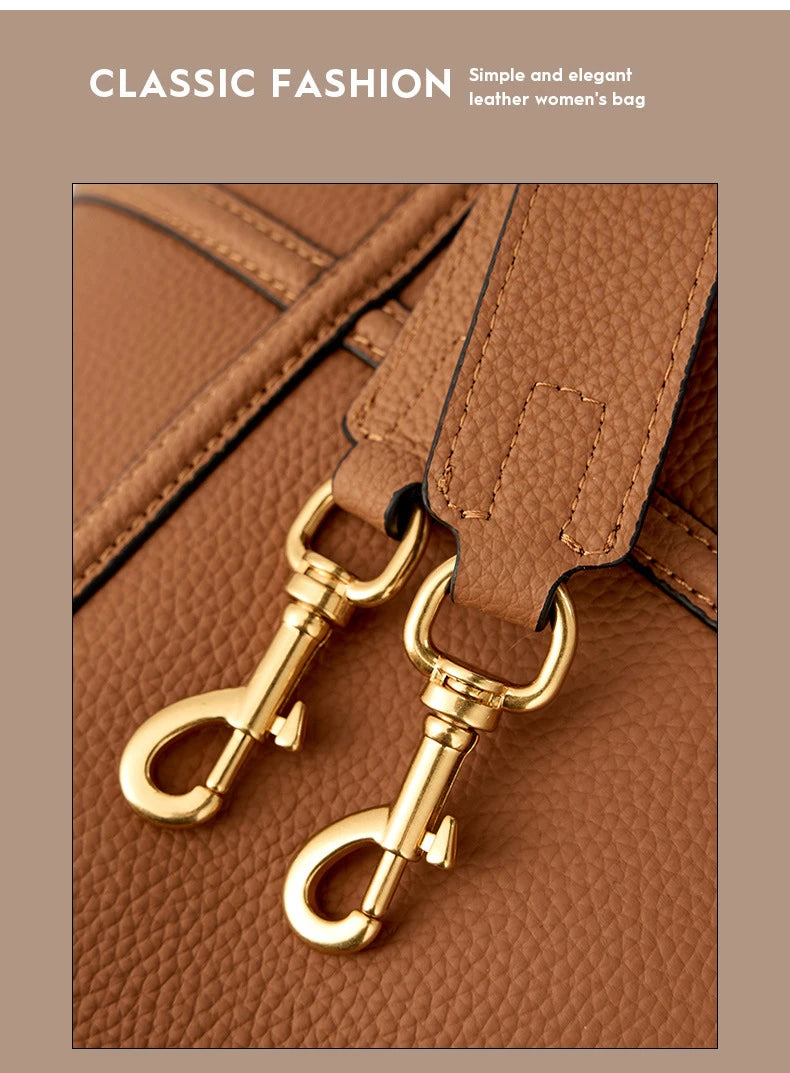 Classic Genuine Leather Women’s Unique Bucket Bag | NIGEDU B409