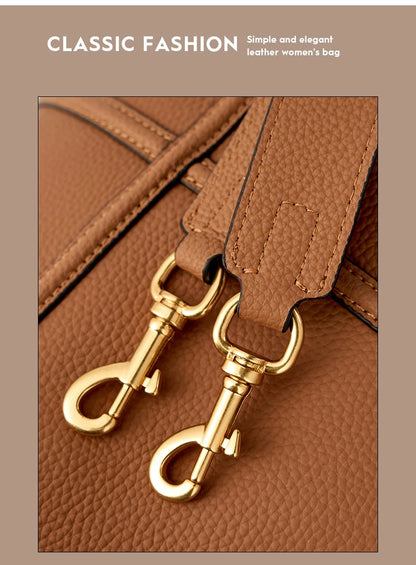 Classic Genuine Leather Women’s Unique Bucket Bag | NIGEDU B409