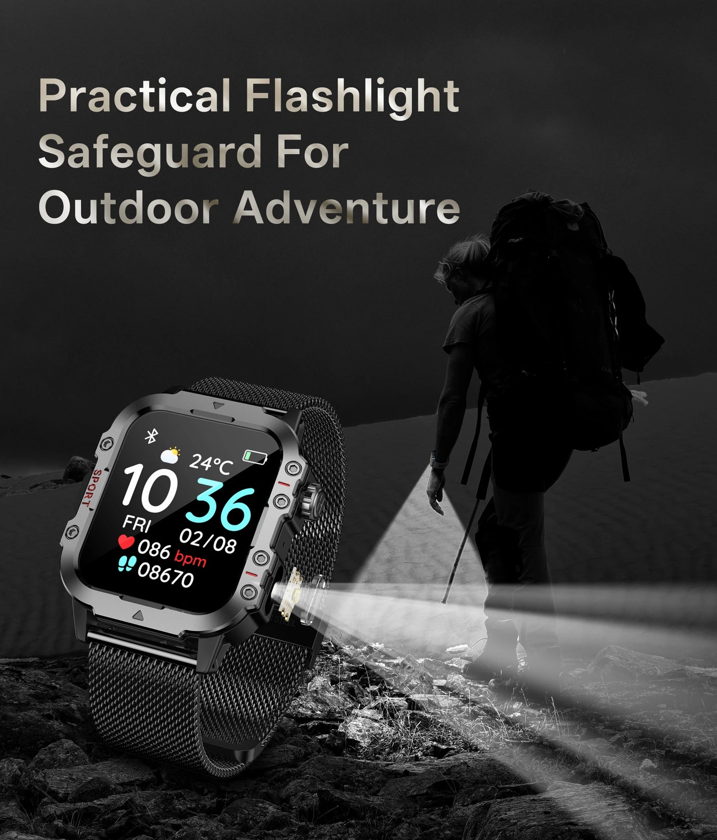 2026 Military Smart Watch Bluetooth Call Fitness Tracker GPS