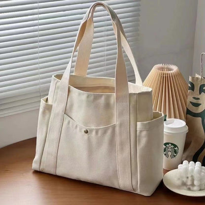Canvas Tote Bag – Large Capacity Work & Shopping Tote