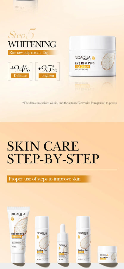 BIOAOUA Rice Puree Set – Hydrating Facial Cleanser & Soap