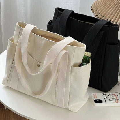Canvas Tote Bag – Large Capacity Work & Shopping Tote