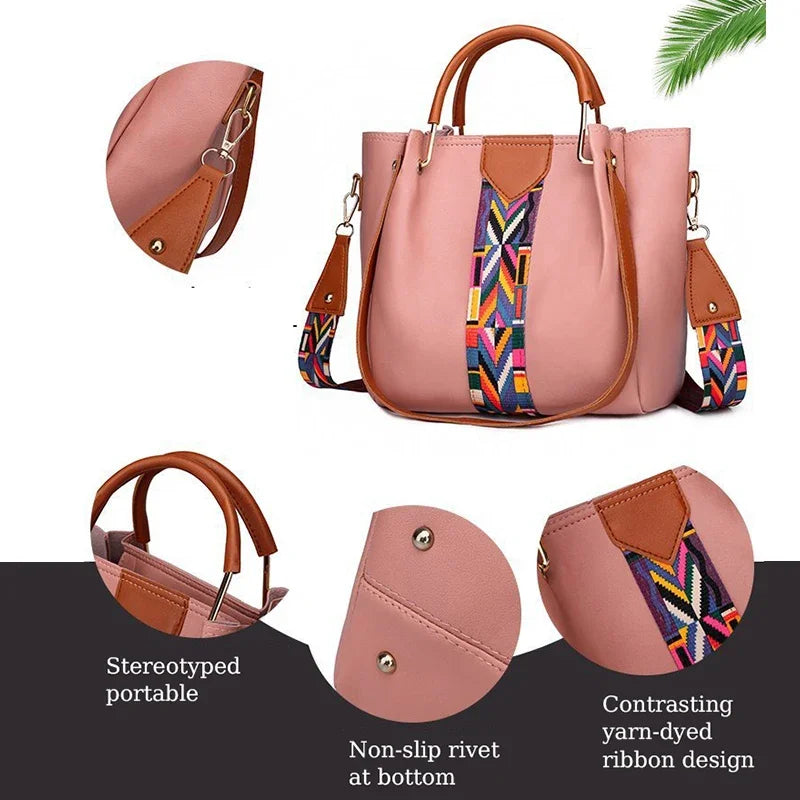 JILL MILL Luxury Handbag – Large Capacity PU Leather Tote