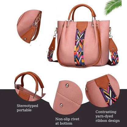 JILL MILL Luxury Handbag – Large Capacity PU Leather Tote