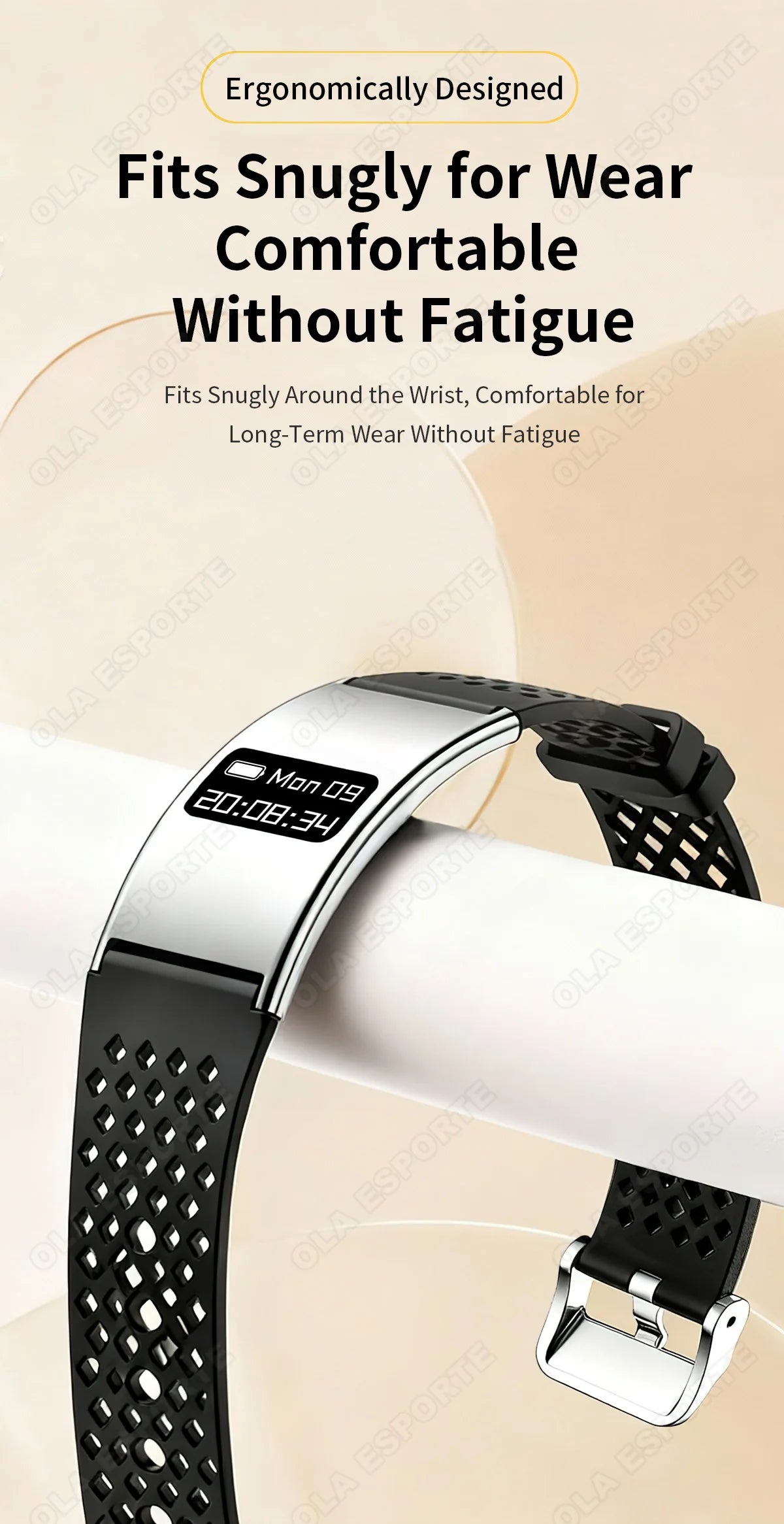 Ultra-Thin Smart Watch-2026 | Heart Rate, Blood Oxygen, Sleep Monitor & IPX8 Waterproof