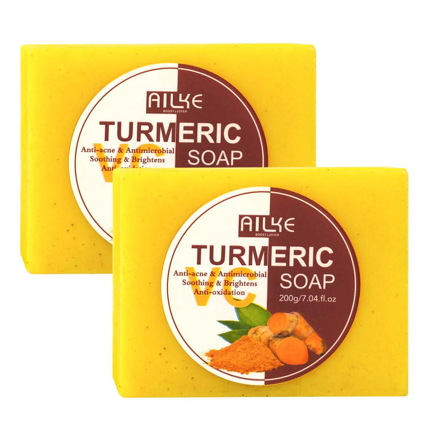 AILKE Organic Turmeric Whitening Set – Vitamin C Brightening & Anti‑Acne Care