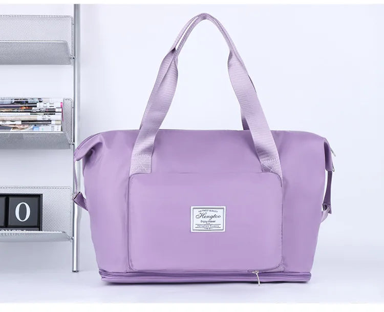 Business & Leisure Travel Bag – Large Capacity Waterproof Nylon Tote  Pattern Type: Solid  Style: Fashion