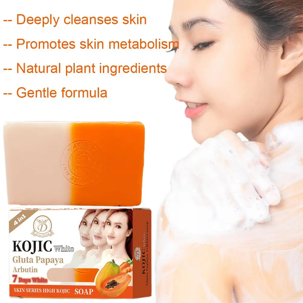 Papaya Kojic Brightening Soap Bar – Deep Cleansing & Skin Radiance