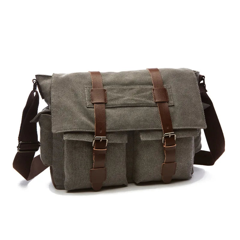 Canvas Men’s Crossbody Laptop Messenger Bag