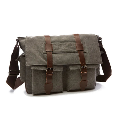 Canvas Men’s Crossbody Laptop Messenger Bag