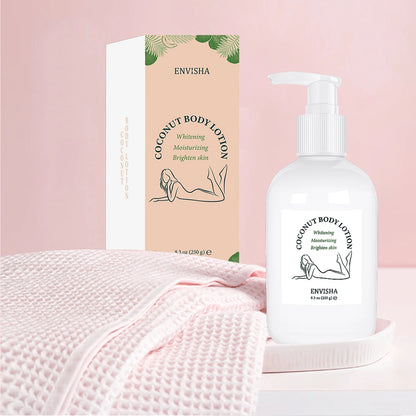 ENVISHA Coconut Oil Body Lotion – Moisturizing Glow for Face & Body