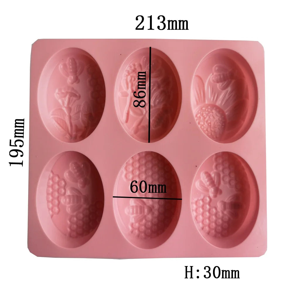 Square Handmade Soap Silicone Mold New DIY Oval