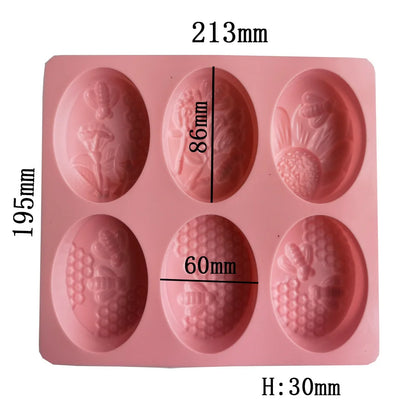 Square Handmade Soap Silicone Mold New DIY Oval