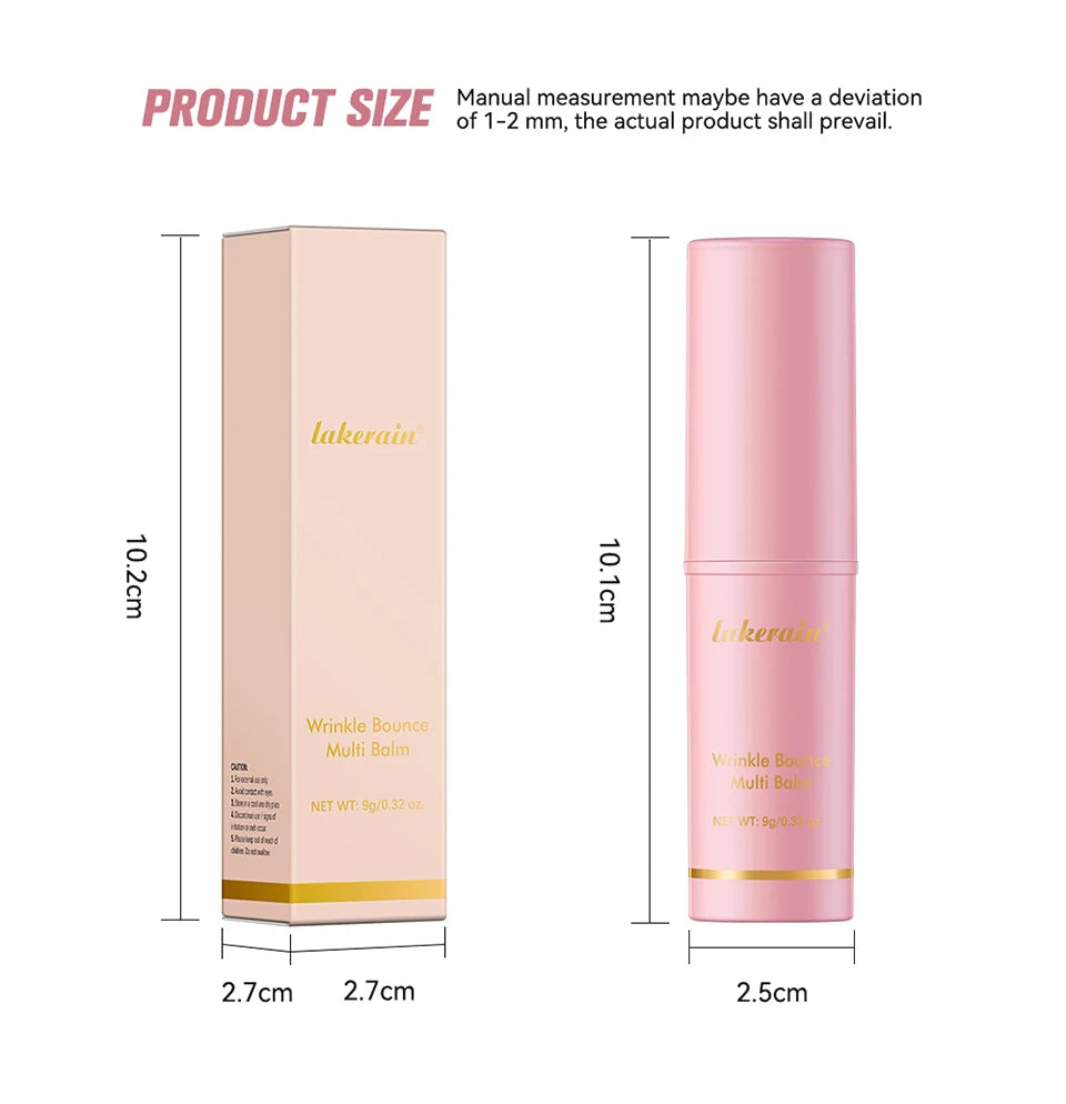 Lakerain Korean Pink Balm Stick – Hydrating Multi‑Use Wrinkle Bounce Balm