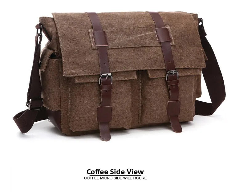 Canvas Men’s Crossbody Laptop Messenger Bag