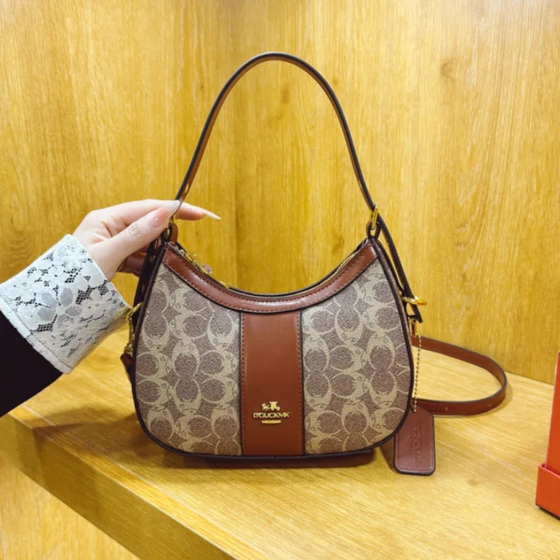 2026 Luxury Retro Print Shoulder Handbag