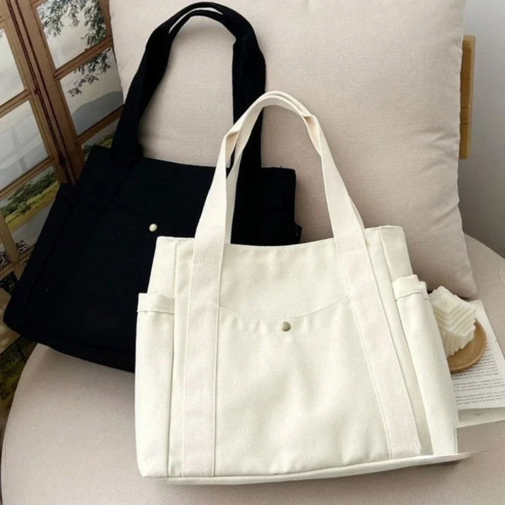 Canvas Tote Bag – Large Capacity Work & Shopping Tote