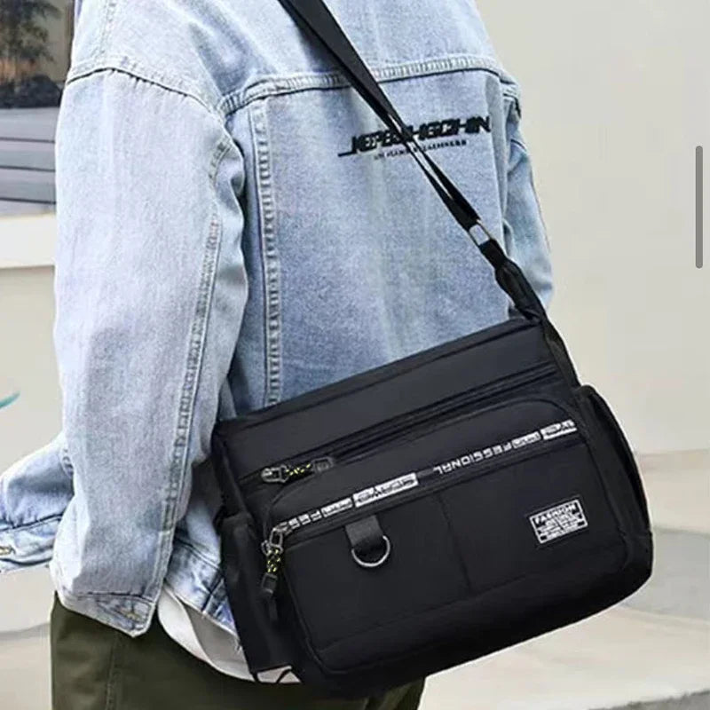 Professional Multi-Layer Business Shoulder Bag-men