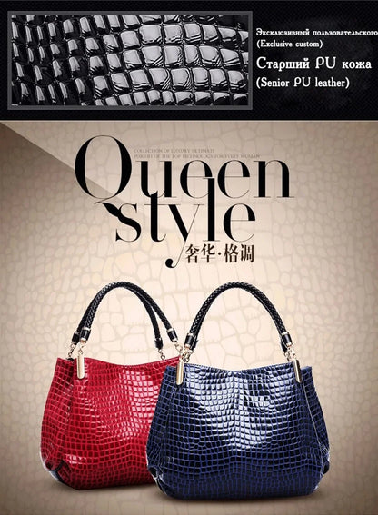 Luxury Crocodile Leather Handbag for Women – Designer Shoulder Bag & Purse