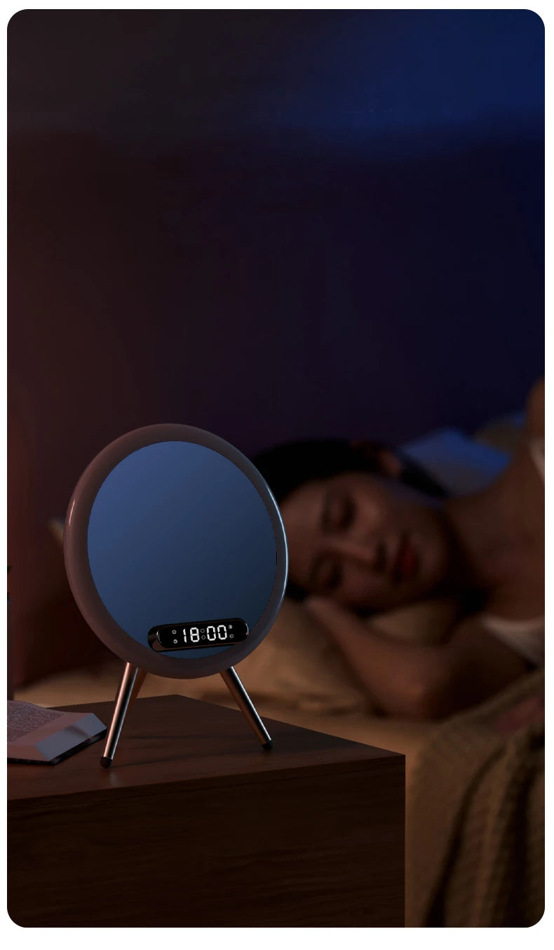 Bluetooth Speaker Clock LED Night Light 15W Wireless Charger