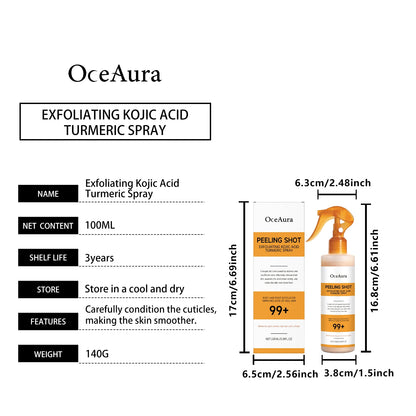 Body Keratin Care Kojic Acid Turmeric Spray – Exfoliating & Hydrating