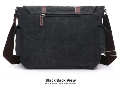 Canvas Men’s Crossbody Laptop Messenger Bag