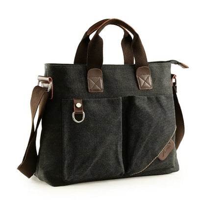 Luxury Canvas Business Travel Crossbody Bag-Signature