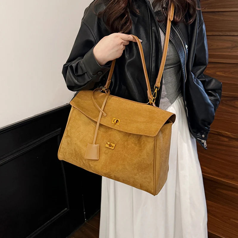 Luxury Frosted Fashion Shoulder Bag – Versatile Designer Tote for Women
