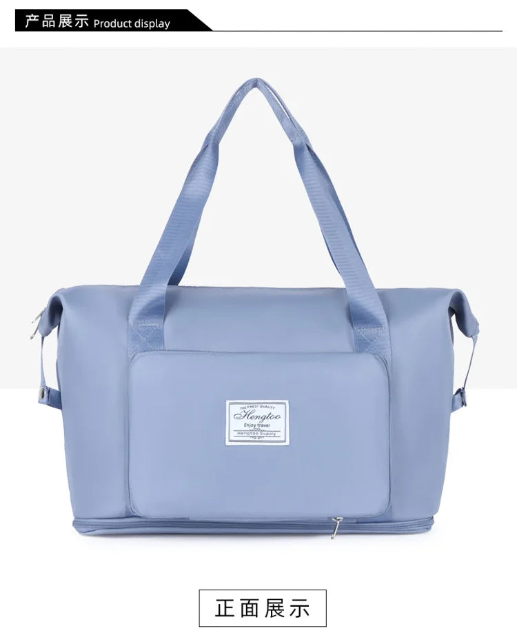 Business & Leisure Travel Bag – Large Capacity Waterproof Nylon Tote  Pattern Type: Solid  Style: Fashion