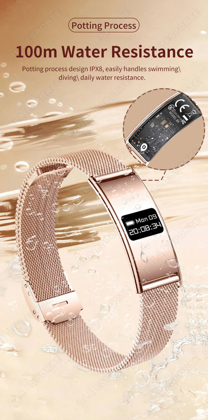 Ultra-Thin Smart Watch-2026 | Heart Rate, Blood Oxygen, Sleep Monitor & IPX8 Waterproof