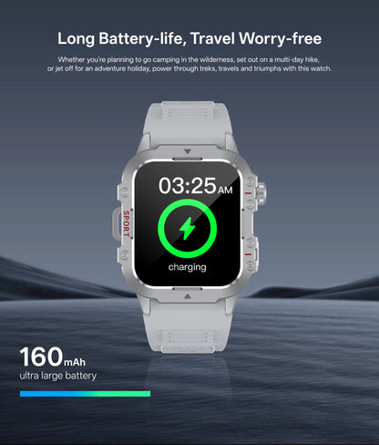 2026 Military Smart Watch Bluetooth Call Fitness Tracker GPS