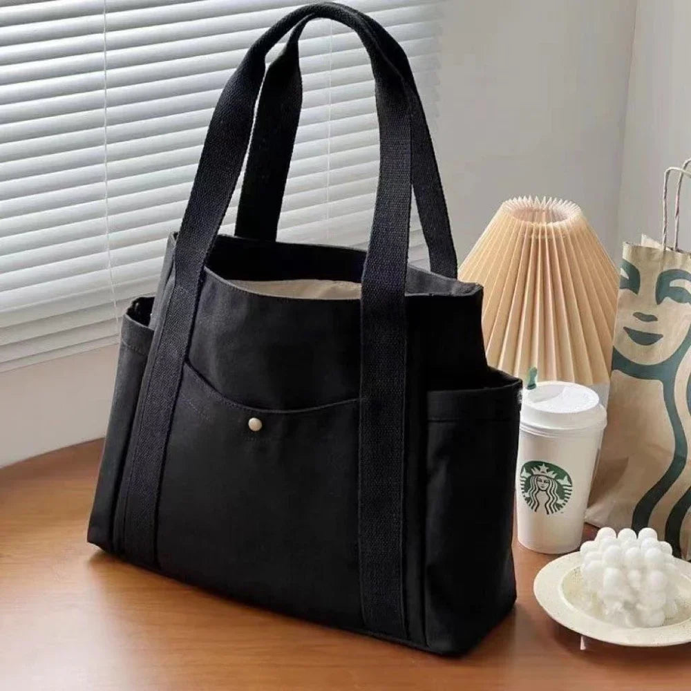 Canvas Tote Bag – Large Capacity Work & Shopping Tote
