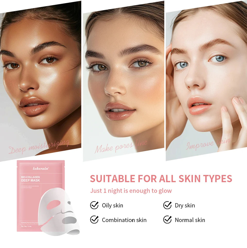 Bio-Collagen Real Deep Mask Hydrating Overnight Hydrogel Face Mask