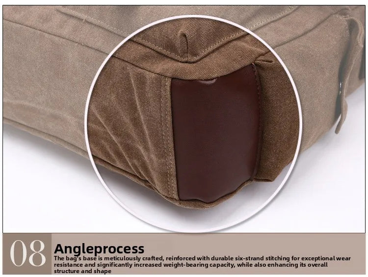 Canvas Men’s Crossbody Laptop Messenger Bag
