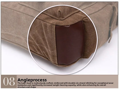 Canvas Men’s Crossbody Laptop Messenger Bag