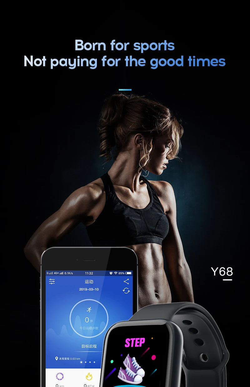 Bluetooth Smartwatch – Fitness & Sleep Monitor