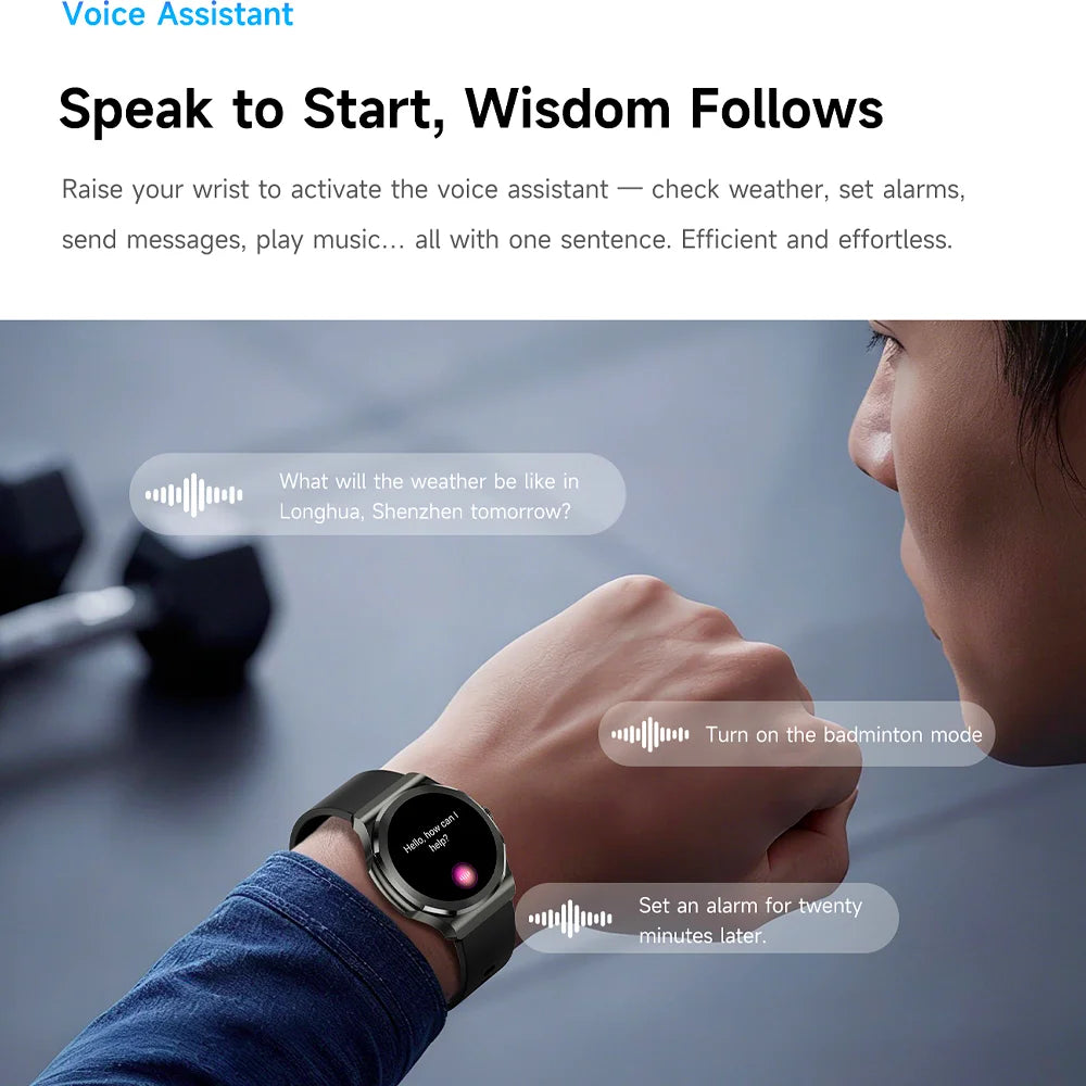 Premium AMOLED Smart Watch | Voice Assistant & Health Monitor-2026