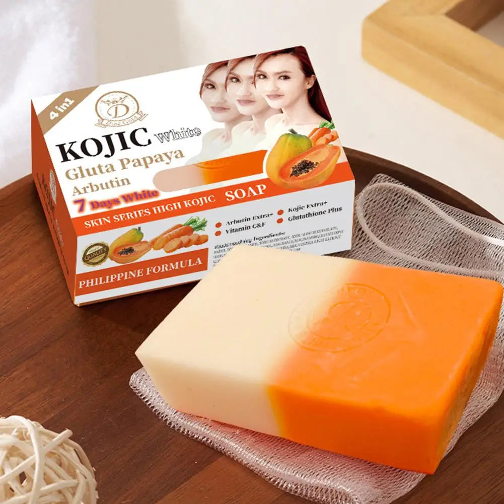 Papaya Kojic Brightening Soap Bar – Deep Cleansing & Skin Radiance